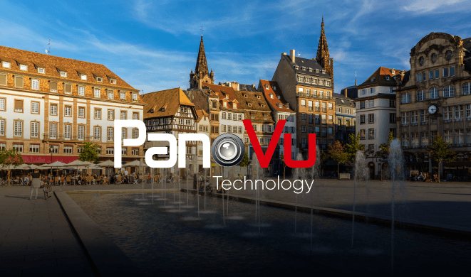 Hikvision PanoVu panoraamkaamera pilt linnaväljakust